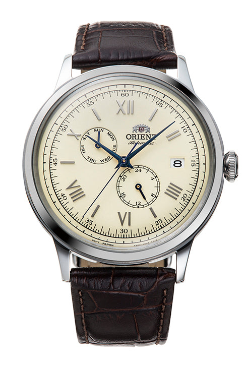 ORIENT RA-AK0702Y Classic Multi-function Automatic Leather Strap Watch