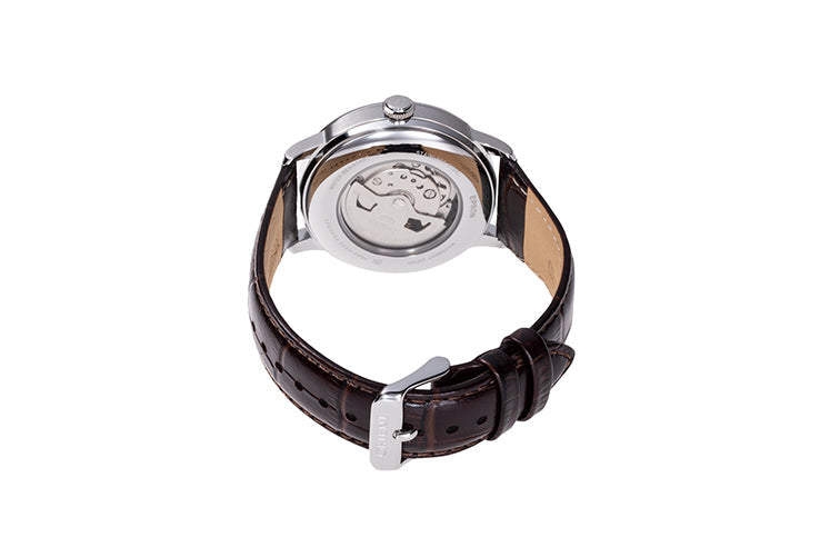 ORIENT RA-AK0804Y Sun and Moon with Open Heart Classic Automatic Leather Strap Watch