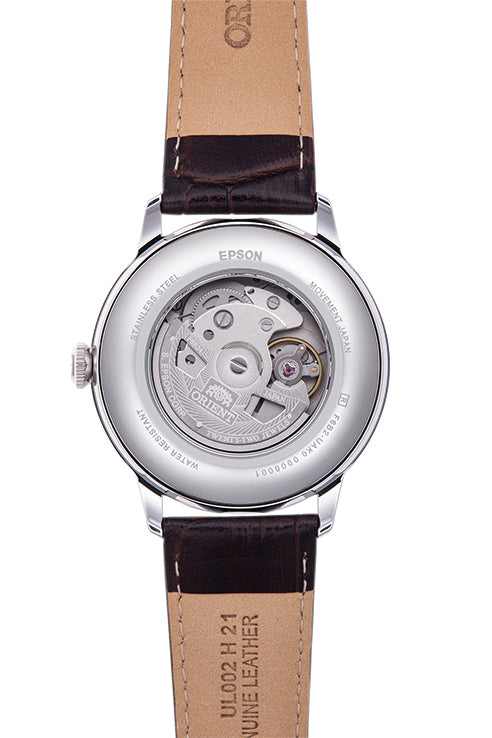 ORIENT RA-AK0803Y Sun and Moon with Open Heart Classic Automatic Leather Strap Watch